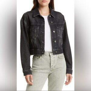 Rails Washed Denim Cropped Jacket